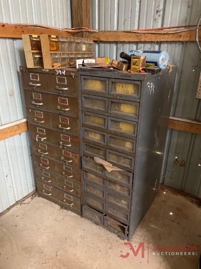BOLT BIN AND CABINET WITH CONTENTS