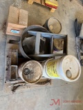 CONTENTS OF PALLET HYDRAULIC OIL, STEP LADDER, ANTIQUES