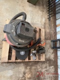 CONTENTS OF PALLET SHOP VAC, ANGLE GRINDER, CIRCULAR SAW, CUTOFF WHEELS