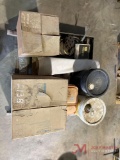 CONTENTS OF PALLET RAGS, FILTER, HYDRAULIC OIL, PARTS