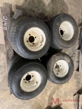 (8) GOLF CART WHEELS AND TIRES