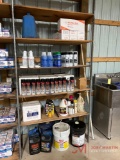 5 SHELVES OF DEGREASER CLEANER, GLASS CLEANER, GRAFFITI-X, WASP SPRAY, OIL