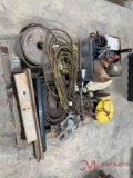 CONTENTS OF PALLET HOSE REEL, ELECTRIC CORD, BROOM, ELECTRIC WIRE