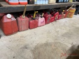 (12) VARIOUS SIZE GAS CANS