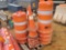 LOT OF SAFETY BARRELS AND CONES