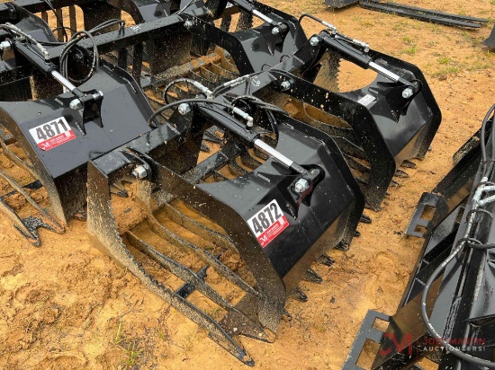 66" HYDRAULIC ROOT GRAPPLE SKID STEER ATTACHMENT