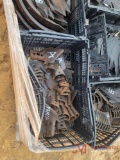 BLACK CRATE OF NEW PLOW POINTS