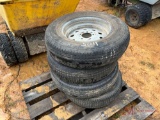 (4) ST205/75D15 TRAILER TIRES AND WHEELS