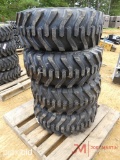 (4) NEW TIRES ON BOBCAT WHEELS