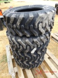 (4) NEW SKID STEER TIRES