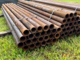 (5) 8' HEAVY WALL 2 3/8 METAL POSTS, (THIS LOT CONTAINS 5 POSTS)