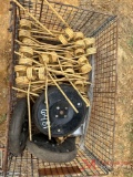 CRATE OF HAY RAKE PARTS