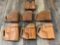 GROUP OF 6 KIRKPATRICK TAN LEATHER HOLSTERS AND 1 MAGAZINE HOLDER, SHC, G44, 43, 42, 938, UNMARKED,