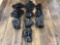GROUP OF 9 MISC BLACK LEATHER HOLSTERS AND 1 MAG HOLDER