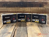 3 BOXES OF MONARCH 308 WIN 145GR FMJ STEEL CASE AMMO, LACQUER COATING