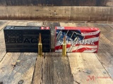 2 MISC BOXES OF HORNADY 6.5 CREEDMOOR AMMO, 1 BOX OF AMERICAN WHITETAIL 129GR INTERLOCK