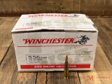 200 ROUND BOX OF WINCHESTER 5.56MM 55GR FMJ AMMO