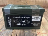 120 ROUND BOX OF AMERICAN EAGLE 5.56X45MM NATO 55GR FMJ AMMO