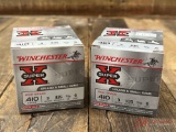 2 BOXES OF WINCHESTER SUPER X HIGH BRASS 410GA 3IN #6 SHOT AMMO