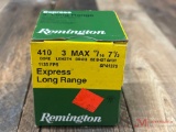 25 ROUND BOX OF OF REMINGTON EXPRESS LONG RANGE 410 GAUGE 3IN #7.5 SHOT AMMO...
