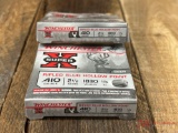 2 BOXES OF WINCHESTER SUPER X 410 GAUGE 2 1/2IN RIFLED HOLLOW POINT SLUGS