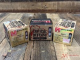 3 BOXES OF HORNADY CRITICAL DEFENSE 410 GAUGE 2 1/2IN TRIPLE DEFENSE ...AMMO