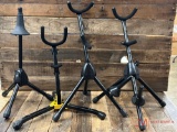 GROUP OF 4 MISC TRIPOD GUN STANDS