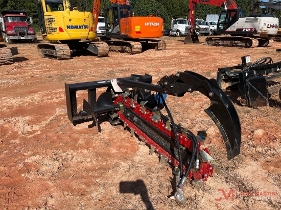 UNUSED HYDRAULIC TRENCHER SKID STEER ATTACHMENT