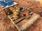 PALLET OF TRACK ROLLERS/IDLERS