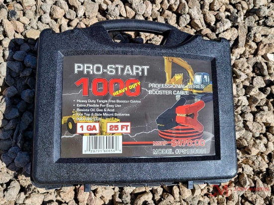 (1) NEW PRO-START 1000 HD 1GA, 25' BOOSTER CABLES