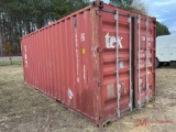 20' SHIPPING CONTAINER, CONTAINER IS DRY(RED)