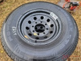 (4) 235/80R16 TRAILER TIRES AND WHEELS