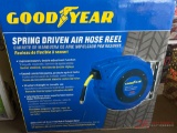 (1) GOODYEAR SPRING DRIVEN AIR HOSE REEL WITH HOSE
