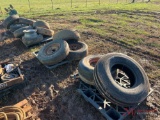 (4) PALLETS OF MISC TIRES AND RIMS