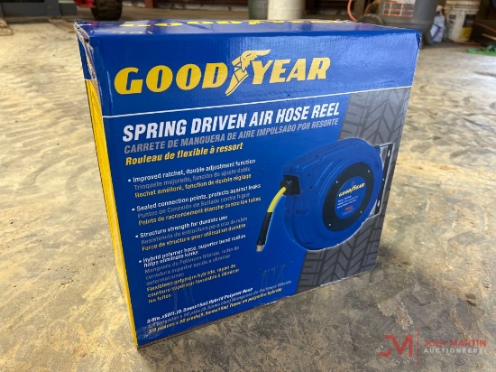 NEW GOODYEAR SPRING DRIVEN AIR HOSE REEL