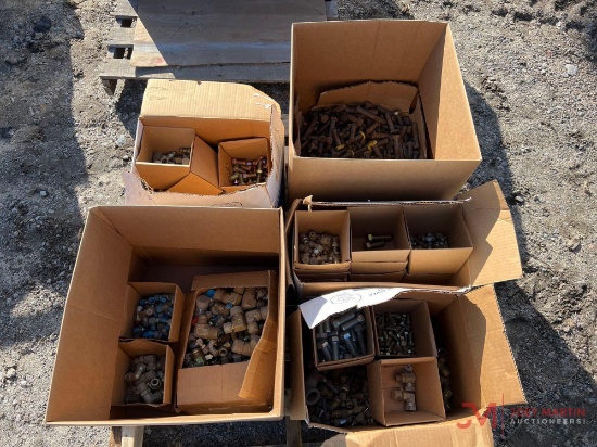 PALLET OF VARIOUS BOLTS AND FITTINGS