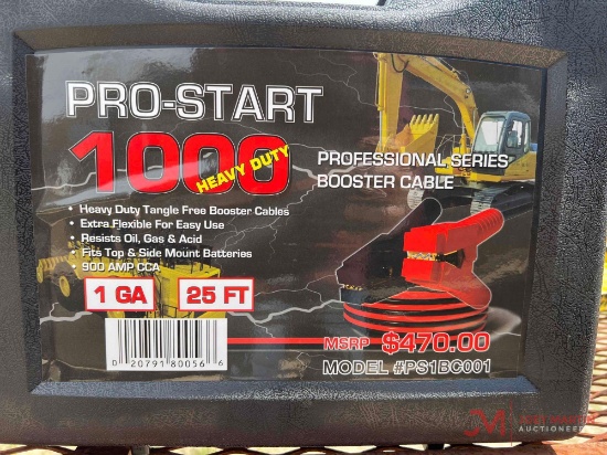 (1) NEW PRO-START 1000 HD BOOSTER CABLES