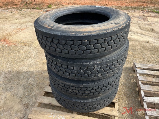 (4) 255/70R 22.5 TIRES