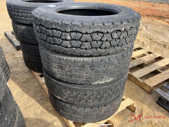 (4) 255/70R 22.5 TIRES