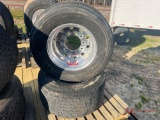 (2) MICHELIN 445/50R 22.5 TIRES LOAD RANGE 