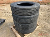 (4) 255/70R 22.5 TIRES