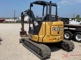 2015 JOHN DEERE 50G MINI EXCAVATOR