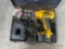 DEWALT 18V DRILL WITH BATTERY, CASE AND (2) CHARGERS