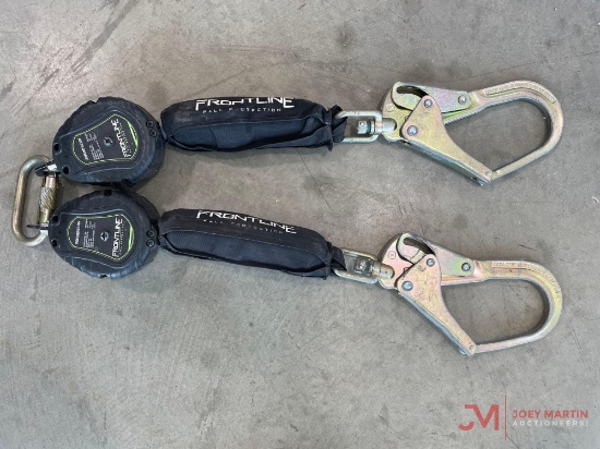 FRONTLINE FALL PROTECTION RPW062R TWIN LEG 6' SRL W/ STEEL REBAR HOOK ENDS