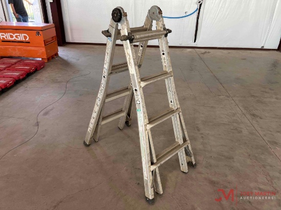 ALUMINUM ADJUSTABLE A-FRAME LADDER