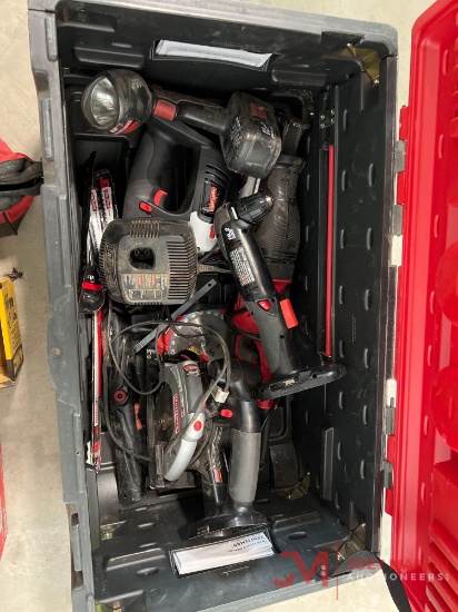 CRAFTSMAN POWER TOOLS WITH ROLLING TOOL BOX