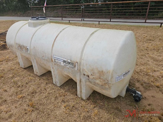 ADAMS POLY 1000 GAL WATER TANK