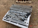 (7) METAL TABLE AND (2) METAL RACKS