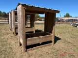 5' X 2' WOODEN FEEDER WITH METAL ROOF