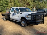 2012 FORD F350 CREW CAB FLATBED PICKUP TRUCK